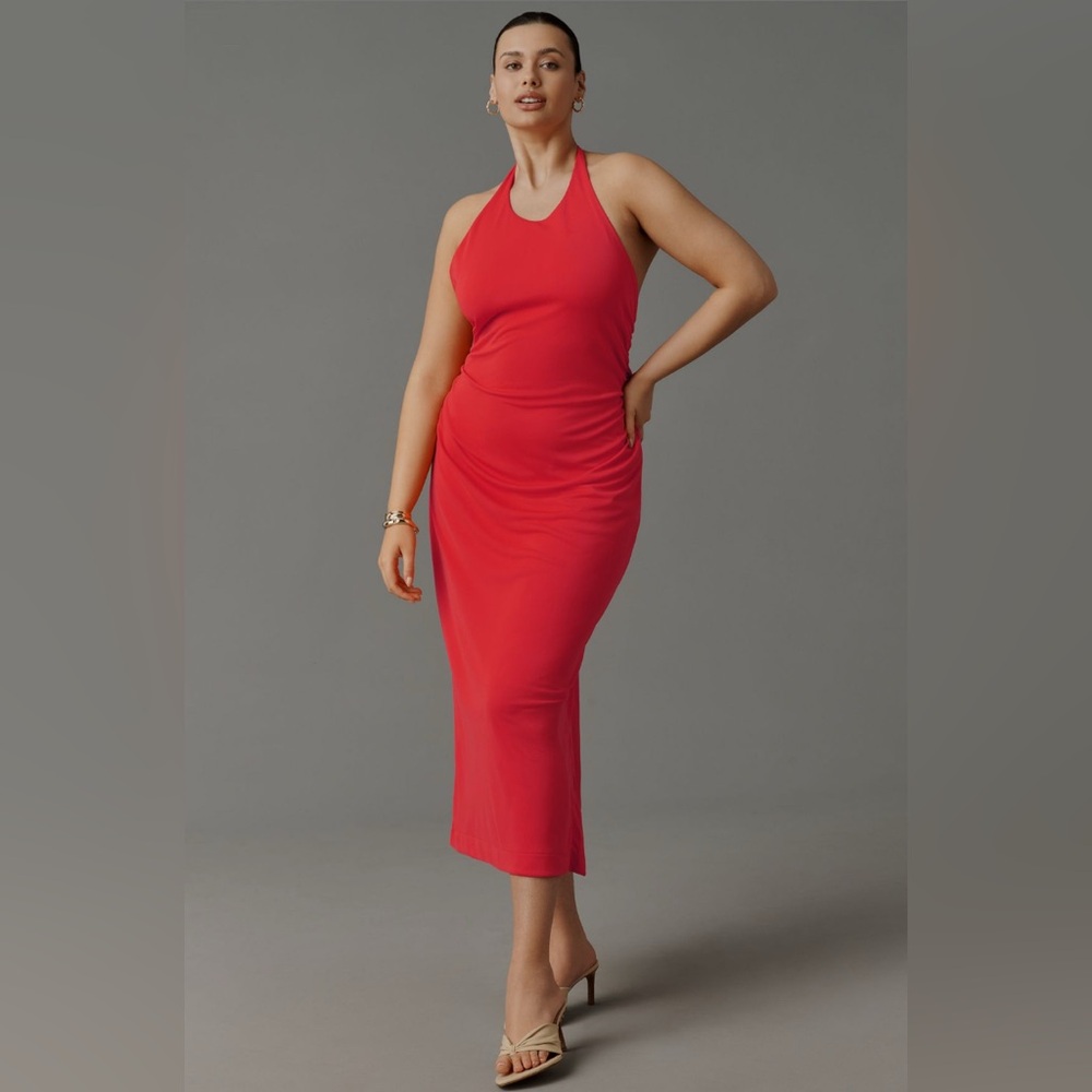 ✨ Anthropologie Slinky Knit Halter Dress Sz XL